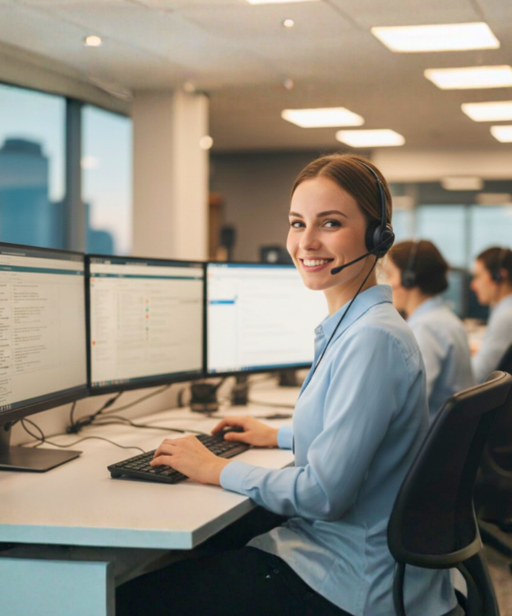 Agent GreenSourcing avec casque